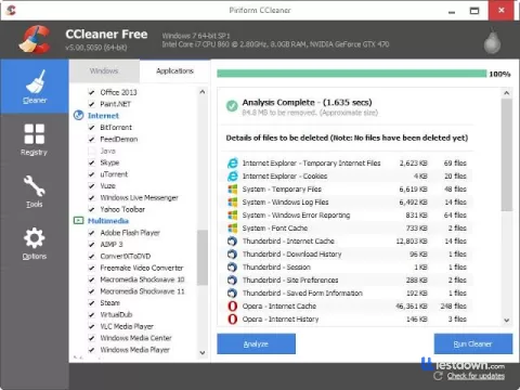 CCleaner 7.12.1526 on Windows, screenshot 2 of 2